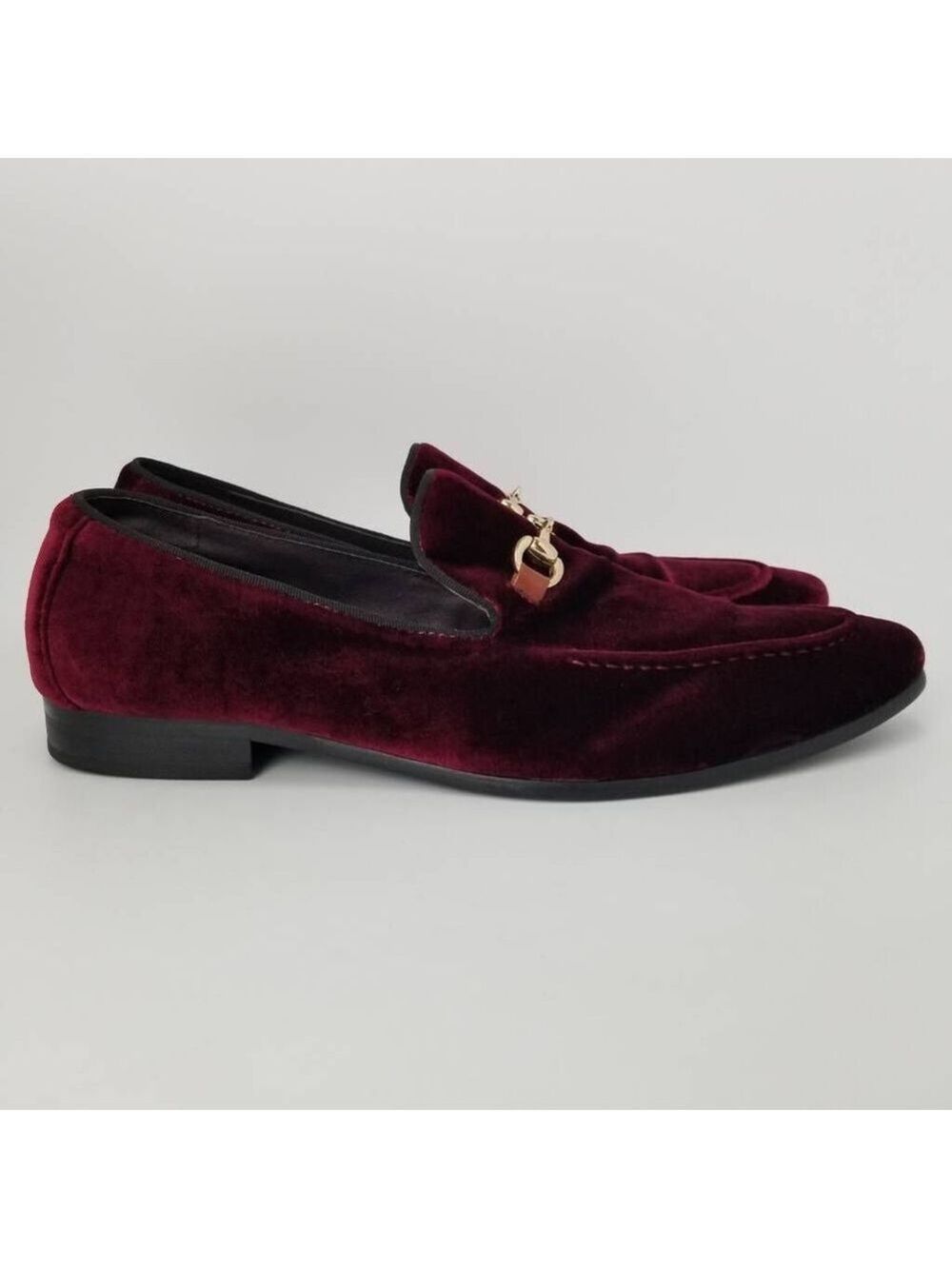 Moretti Black Label Mens Slip On Suede Loafers Shoes Red Size 10